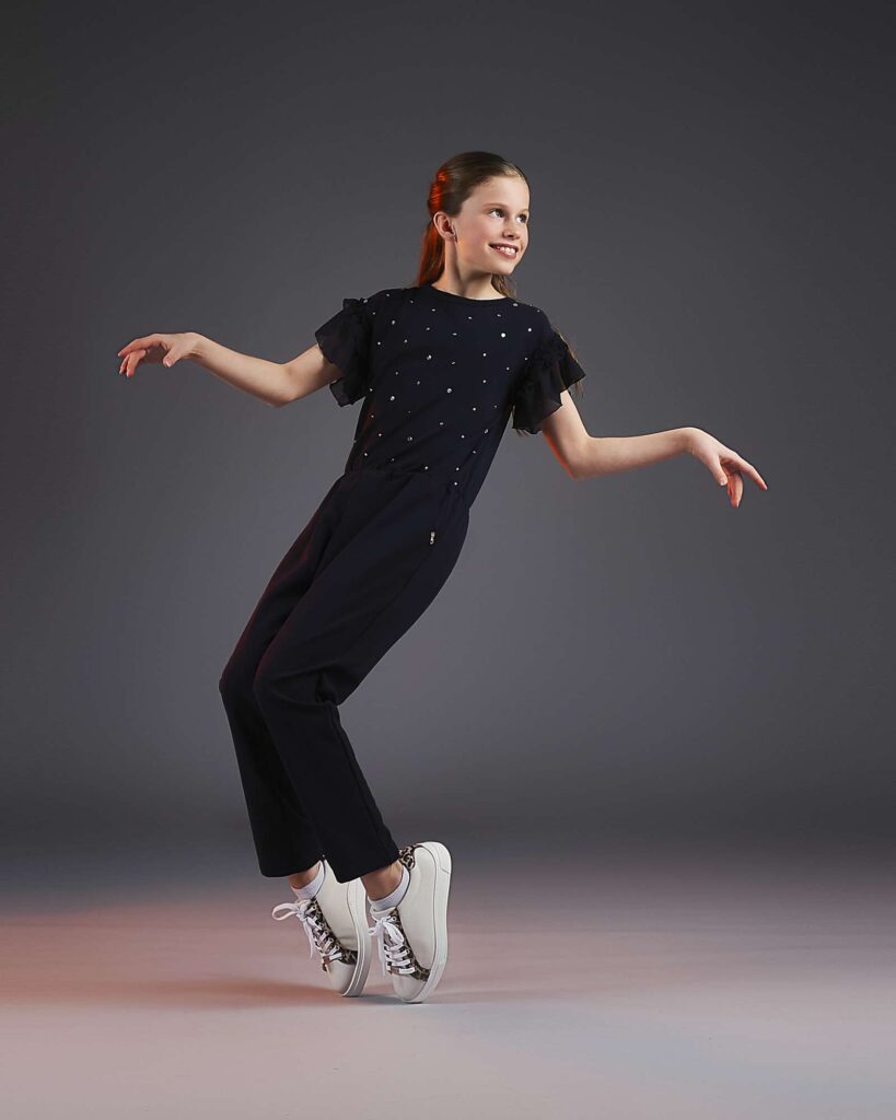 Portrait of dancing girl.