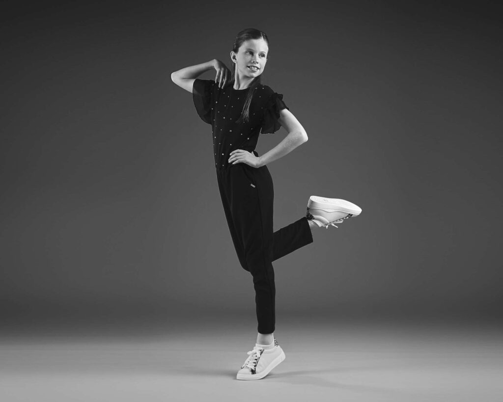 Girl in a dance pose.